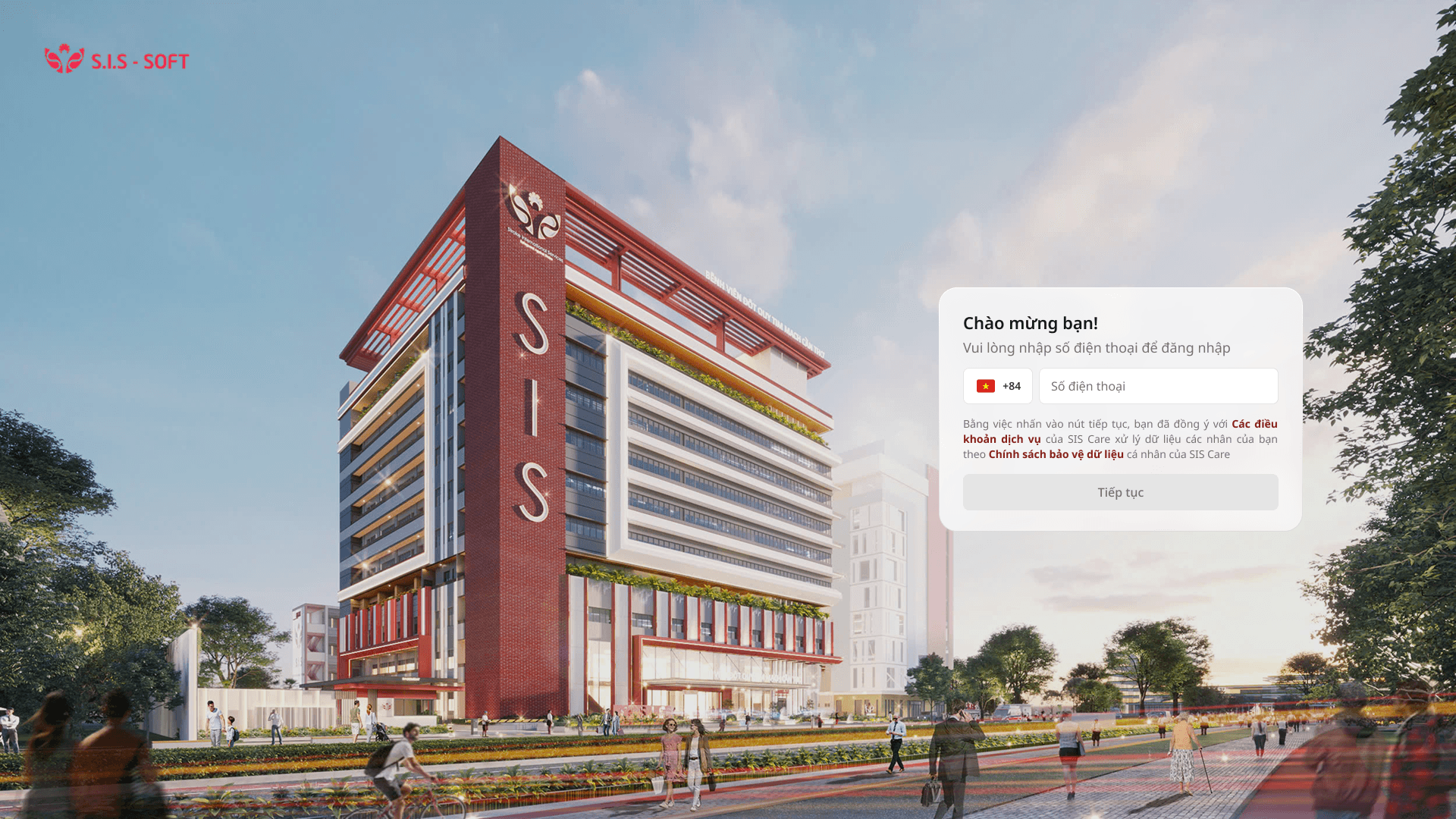 Trang giới thiệu bệnh viện trên WEB/APP